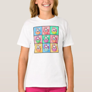 T-shirt Pop Art Lapin de Pâques et Oeufs de Pâques