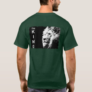 T-shirt Pop Art Lion Moderne Modèle Deep Forest Green