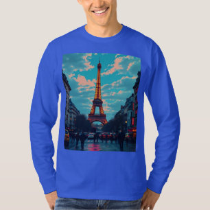 T-shirt Pop Art Paris - Vibrant Retro Cityscape