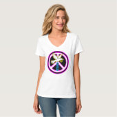 T-shirt Pop Art Peace Dove Symbol (Devant entier)
