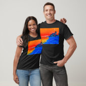 T-shirt Pop Art Plage Exotique Palmiers (Unisexe)