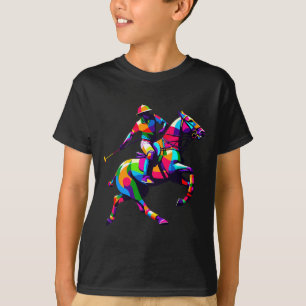 T-shirt Pop Art Polo Équitation Chevaux équitation Ho éque