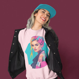 T-shirt Pop art Portrait de femme