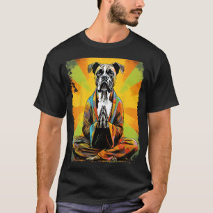 T-shirt Pop Art Prayer Meditation Boxer Chien