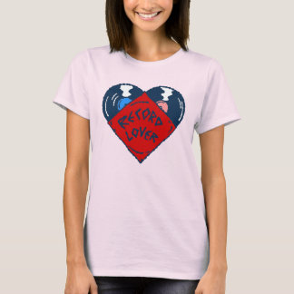 T-shirt pop art record music lover vintage heart album