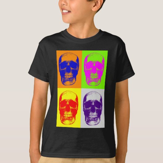 T-shirt Pop Art Skull (Devant)
