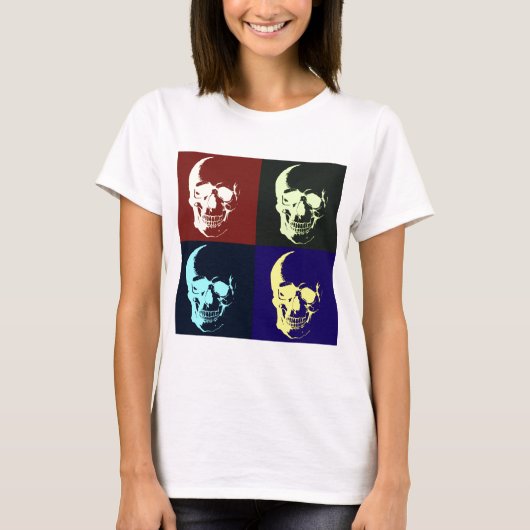 T-shirt Pop Art Skull (Devant)