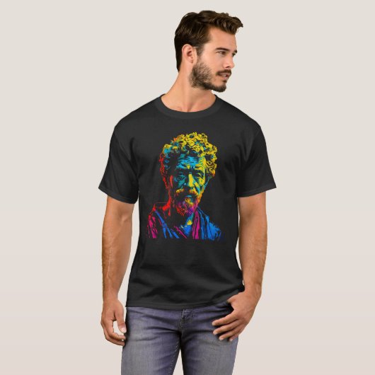 T-shirt Pop Art stoïque Marcus Aurelius Stoicisme (Devant entier)