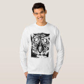 T-shirt Pop Art Tiger Head Élégant Modèle moderne (Devant entier)