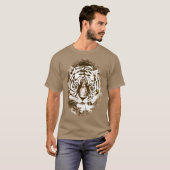 T-shirt Pop Art Tiger Tête Elégant Modèle moderne Pebble (Devant entier)