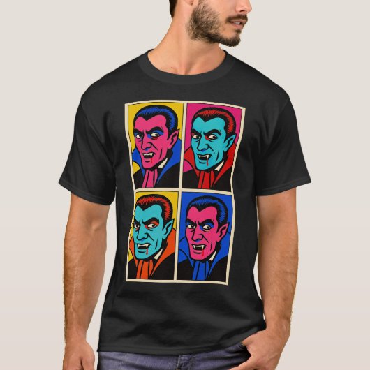 T-shirt Pop Art Vampire Imprimer | Halloween (Devant)