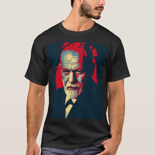T-shirt Pop Art version of a classic portrait of Freud (Devant)