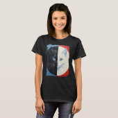 T-shirt Pop Art Yin Yang Chat (Devant entier)