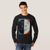 T-shirt Pop Art Yin Yang Chat (Devant entier)