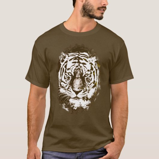 T-shirt Pop Artwork Tiger Head Elégant Modèle moderne (Devant)