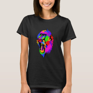 T-shirt Pop Baboon Primate Mammifère Animal Zookeeper Sing