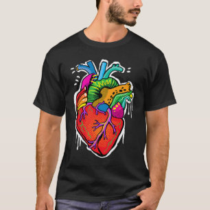 T-shirt Pop Coeur Anatomique Cardiologue Infirmière Chirur