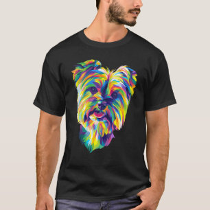 T-shirt Pop coloré Yorkshire Terrier Portrait Yorkie 2