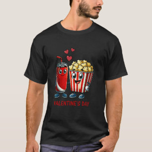 T-shirt Pop-corn sodas Saint-Valentin Amour drôle Hommes F