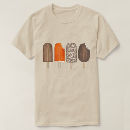 T-shirt Pop de crème glacée Bars Popsicle Creamsicle Pique (Design devant)