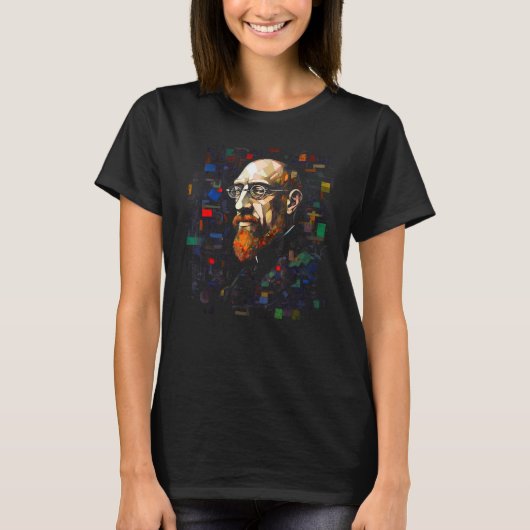 T-shirt Pop Erik Satie Music Composer Piano (Devant)