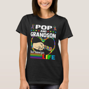 T-shirt Pop Et Grandson Meilleur Ami Pour La Vie Autisme G