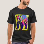 T-shirt Pop Grizzly Bear Fun Mignonne Pour Hommes Femmes & (Devant)