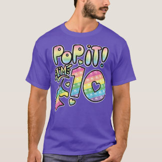 T-shirt Pop It 10th Birthday Girls Boys 10 Years Old Fidge