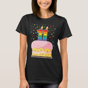 T-shirt Pop It 11th Birthday cake Girls Boys 11th Years Ol