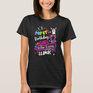T-shirt Pop It 12e anniversaire fille 12 ans Alpaca Llam