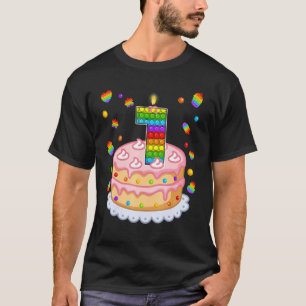 T-shirt Pop It 1st Birthday Cake Girls Boys 1st Years