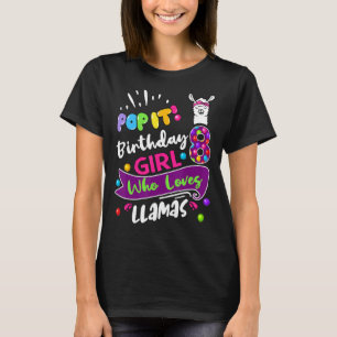 T-shirt Pop It 8e anniversaire fille 8 ans mignonne Alpaca