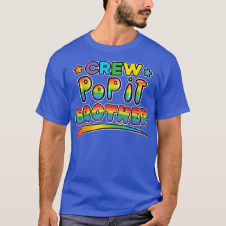 T-shirt Pop It anniversaire de l'équipe frère de fille d'a