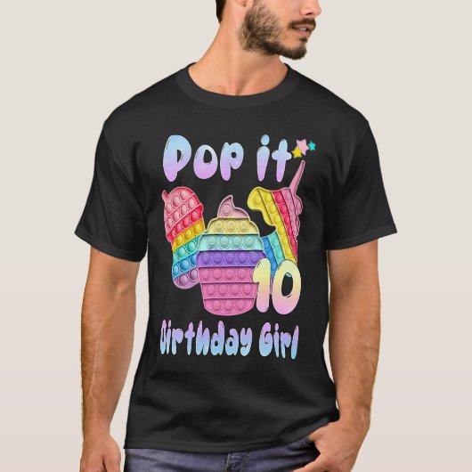 T-shirt Pop it fille de 10 ans (Devant)