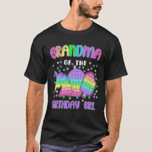 T-shirt Pop-It Grand-mère de la fille d'anniversaire Pop-I