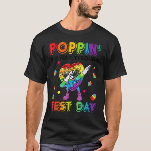 T-shirt Pop It Heart Shape Dabbing "Poppin' My Way Through (Devant)