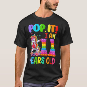 T-shirt Pop It I Am 11 Ans Dabbing Unicorn Fidget 11