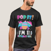 T-shirt Pop It I'm 11 Anniversaire Fille Pop Fidget Toys G (Devant)