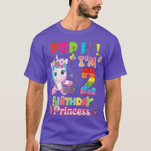 T-shirt Pop It I'm 2 Years Old 2nd Birthday Fidget Toy Kid