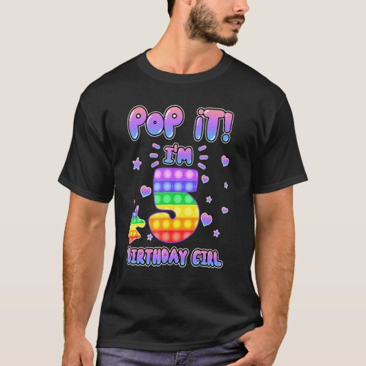 T-shirt Pop It I'm 5 (Devant)