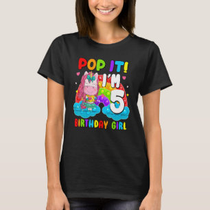 T-shirt Pop It I'm 5 Anniversaire Fille Pop Fidget Toys Gr