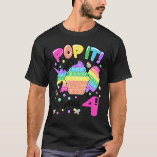 T-shirt Pop it J'ai 4 ans coloré 4e anniversaire G