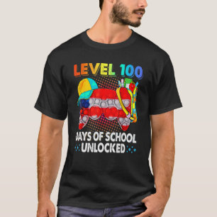 T-shirt Pop It Level 100 Jours De Jeux Vidéo Déverrouillés