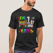 T-shirt Pop It Level 1st Grade Unlocked Video Games Back T (Devant)
