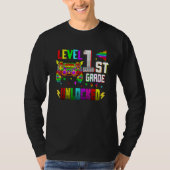 T-shirt Pop It Level 1st Grade Unlocked Video Games Back T (Devant)