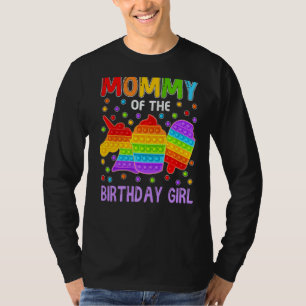 T-shirt Pop It Maman De L'Anniversaire Fille Fidget Enfant