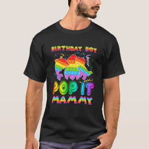 T-shirt Pop It Mammy Of Birthday Boy Pop It Shark Dino
