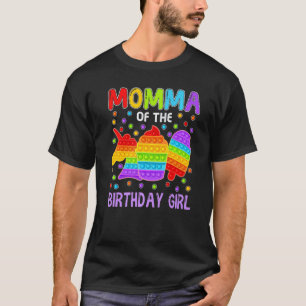 T-shirt Pop It Momma De L'Anniversaire Fille Fidget Enfant