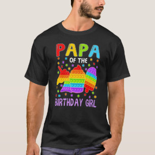 T-shirt Pop It Papa De L'Anniversaire Fille Fidget Enfants