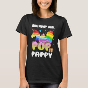 T-shirt Pop It Pappy Of Birthday Girl Unicorn Ice Crea
